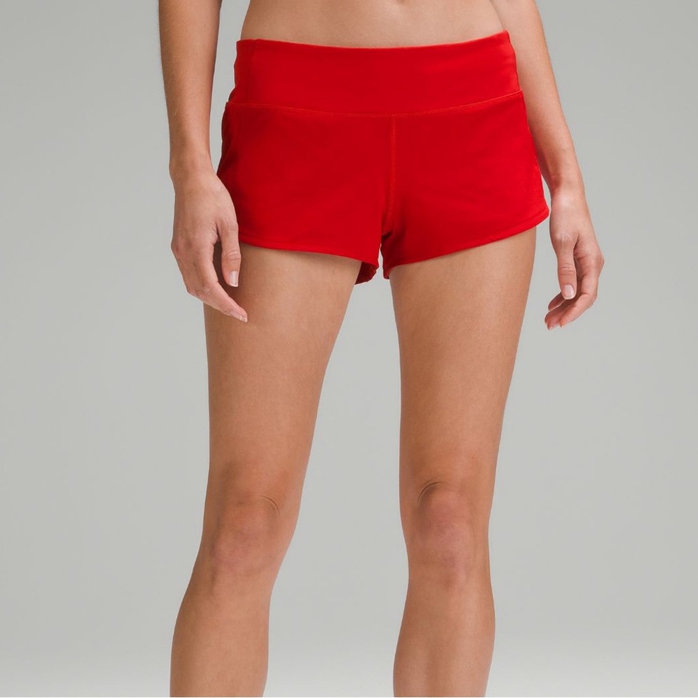 Speed Up LuluLemon Low Rise Size 8 Dark Red